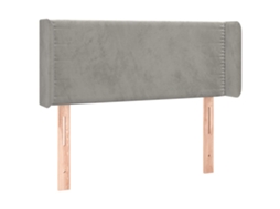 Headboard, Headboards Vidaxl Cinzeto Veludo (103 X 16 X 78/88 Cm)