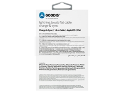 Cabo GOODIS Lightning (iPad - USB - Lightning - Preto)