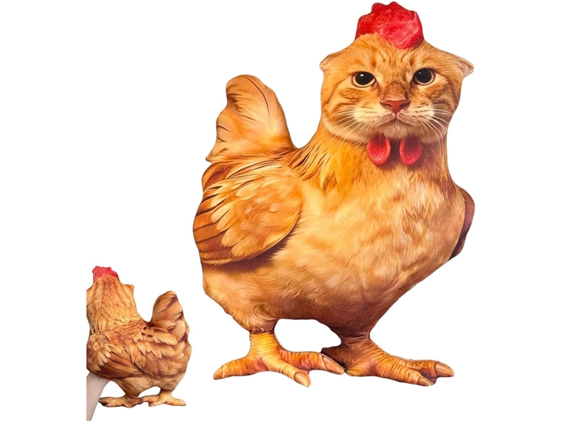 Boneca De Pelúcia Genérica De Galinha - Almofada Macia Com Cabeça