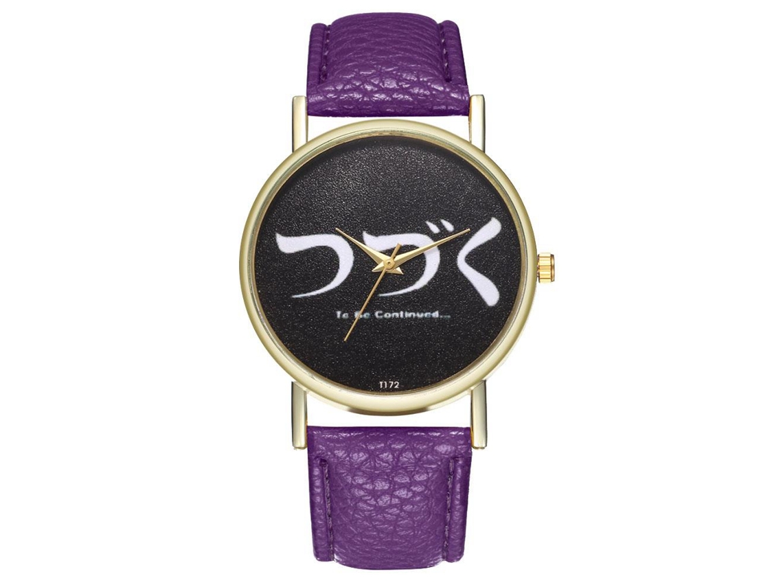 Relógio de Pulso de Quartzo Unissex Casual Elegante Moda Presente Roxo