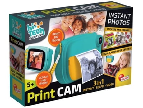 Promo Máquina Fotográfica Instantânea 3 em 1 Print Cam Instant 101047 Lisciani Liscianigiochi