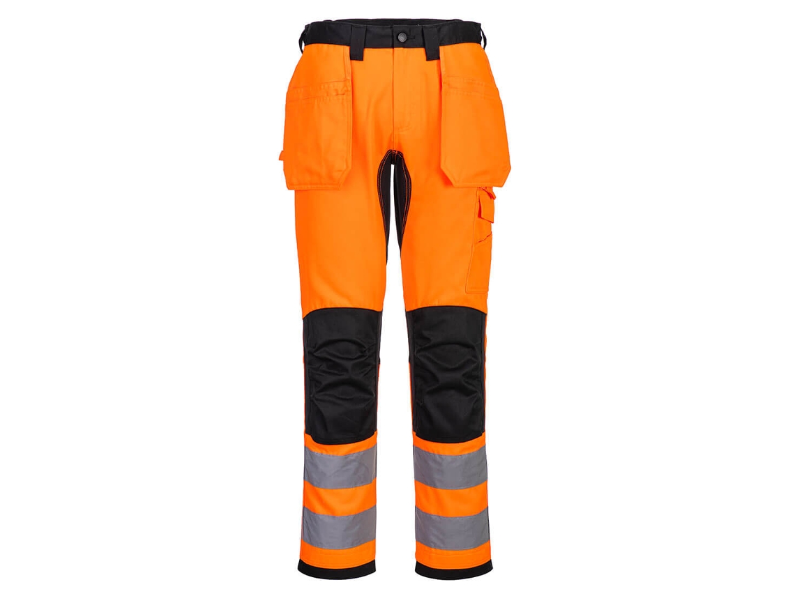 Calças Wx2 Eco Hi-vis Holster De Alta Visibilidade – Ideais Para Trabalhos De Segurança Laranja Preto / 42
