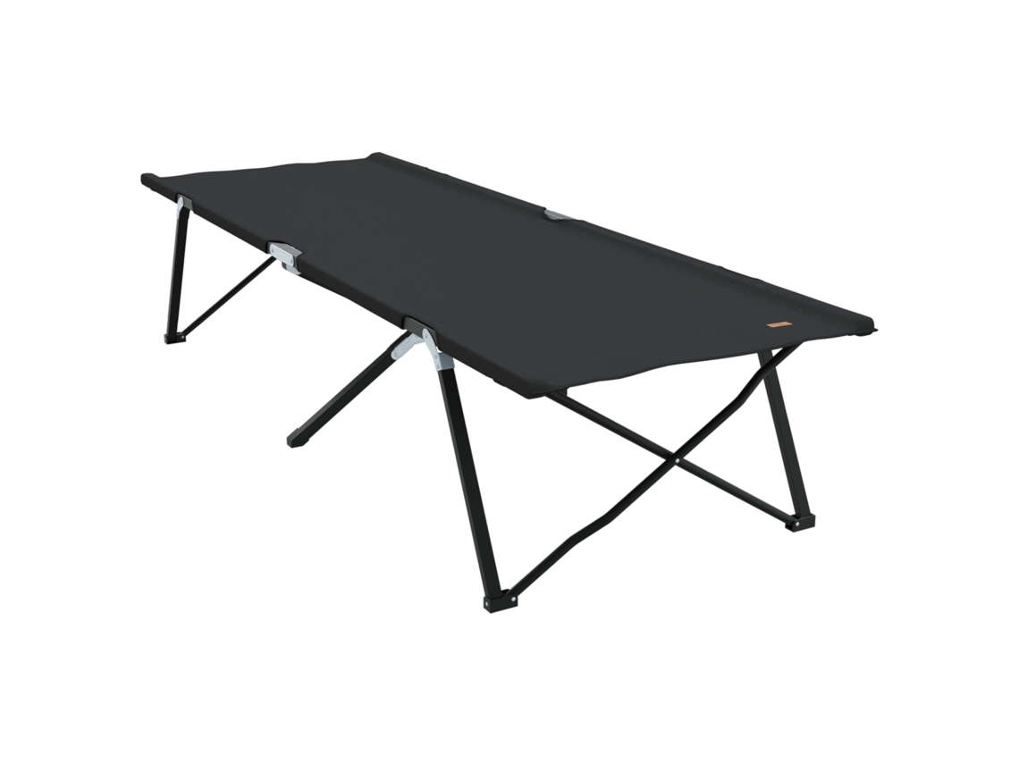 Conjunto 1 Cama De Camping Vidaxl Preto Oxford (206 X 76 X 74 Cm)