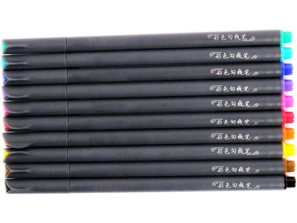 Conjunto De Marcadores De Ponta Fina Stobok, 10 Pontas Vibrantes De 0