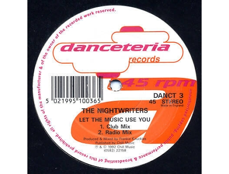 Vinil Let The Music Use You Danceteria Records