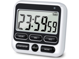 Temporizador De Cozinha Digital Com Alarme Silencioso/alto E Interruptor Liga/desliga Slowmoose