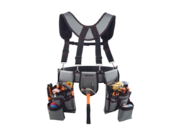 Suspensórios Para Cinto Porta Ferramentas Com 22 Bolsos E Suspensórios Cinzentos Vevor