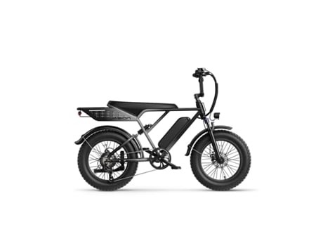 Bicicleta Elétrica Jasion Retrovolt Motor 500w 48v12.5ah Pneus De 20 Polegadas Travões Mecânicos Cinza