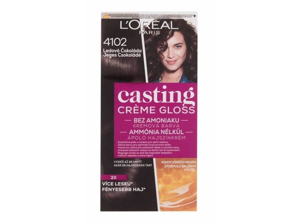 48 ml L'Oréal Paris Casting Creme Gloss, 4102 Chocolat Glacé, tintura de cabelo