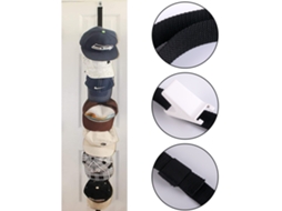 Suporte Para Chapéus De Beisebol, Organizador E Cabide Para Armazenamento Sobre O Armário Com Ganchos Ajustáveis Aquaforge