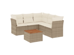 Garden Sofa Set, Garden Sofa Sets Vidaxl Bege Rattan / Vime (n/a)