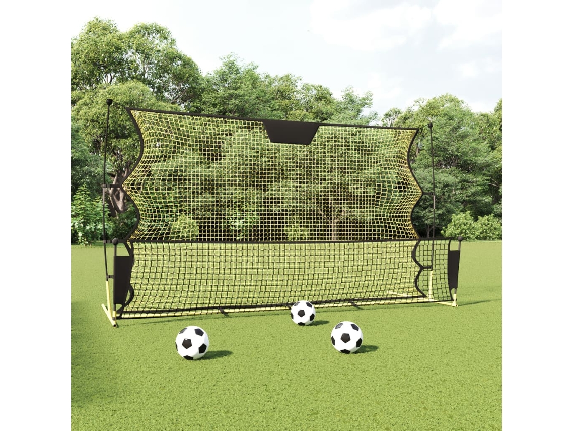 Vidaxl Rede De Ressalto Futebol 183x85x120 Cm Poliéster Preto/amarelo