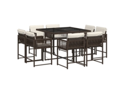 Garden Dining Set, Garden Dining Sets Vidaxl Marrom Rattan / Vime (n/a)
