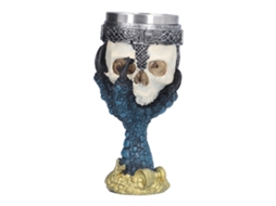 Taça de vinho crânio com aço inox interior, copo personalizado para casa | S/MARCA