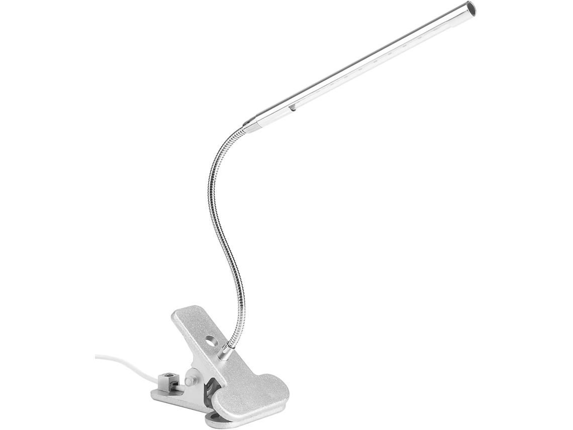 Luminária De Mesa Led Recarregável Via Usb Com Suporte Flexível E Luz