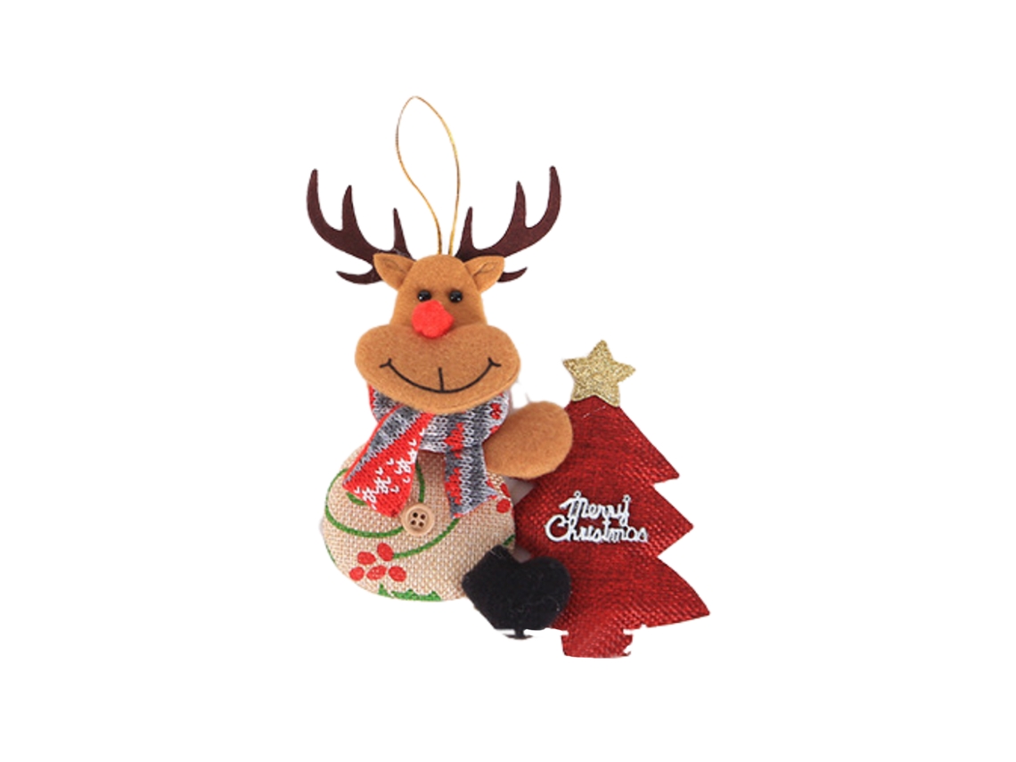 Laxiscreed Boneco De Natal Com Veado Castanho Para Decoração De Árvore Natal Pequena