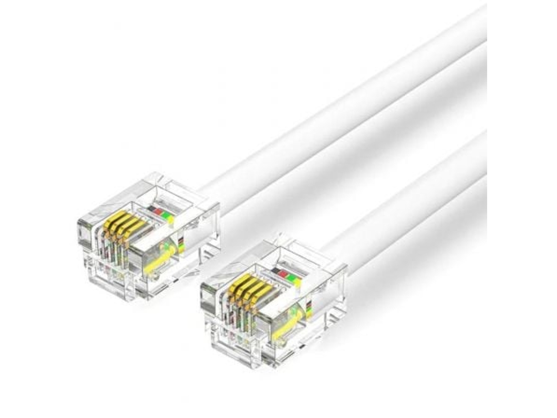 Cabo de Telefone RJ11 6P4C VENTION Iqbwh/ 2M/ Branco