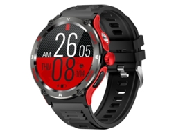 Smartwatch Yizhood Kt76 Robusto Masculino De 1,53 Polegadas Com Luz Led Forte 3 Modos De Lanterna 500mah - Vermelho
