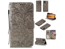 Capa De Couro Com Aba Horizontal E Estampa De Renda Floral, Com Suporte, Compartimentos Para Cartões, Carteira E Porta-retratos Para Samsung Galaxy M3