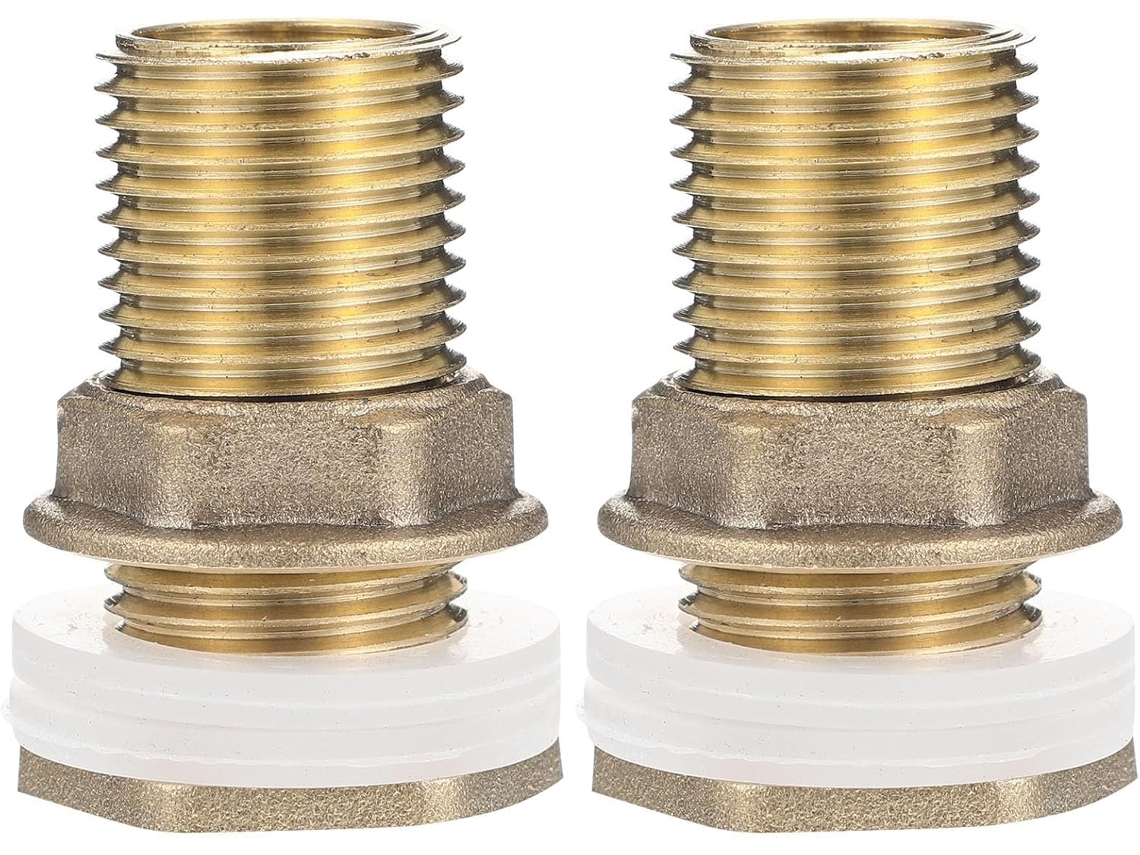 Conector De Anteparo Em Latão, 1/2" Macho Para 3/8" Fêmea, Tubos,