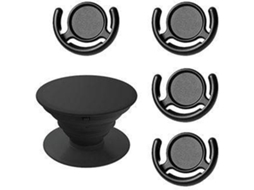 Kit PopSocket + 4 Suportes PHONESHIELD BKMTPS4 Preto