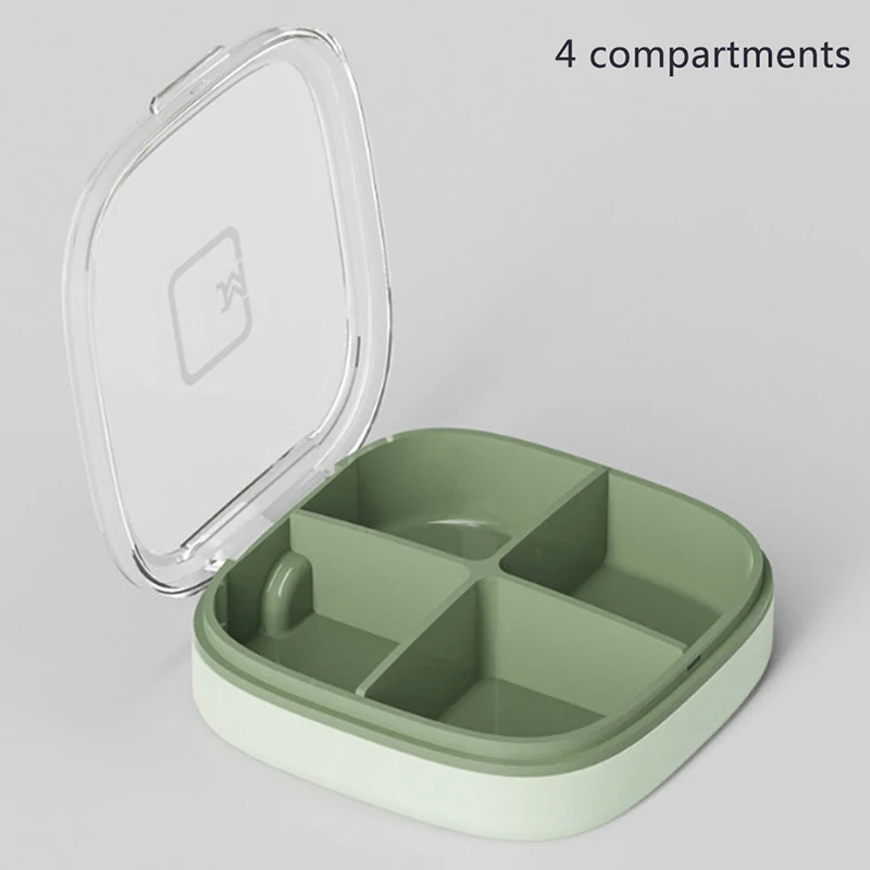 Porta, Comprimidos Com 4/6 Compartimentos Para Medicamentos, Ideal Para Viagens De 7 Dias, Perfeito Para Guardar Comprimidos E Vitaminas