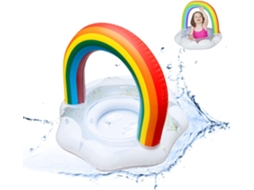 Boia Inflável para Bebê, Glitter Arco-íris, Brilhante, Festas na Piscina AQUAFORGE