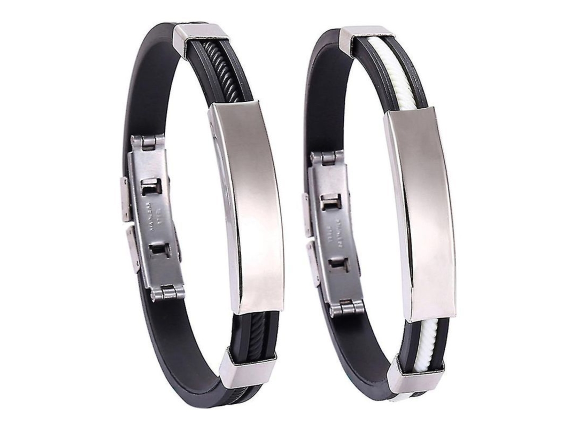 2026 pulsera de Acero Inoxidable Y Silicona Unisex Moda Joyería Accesorio Atractivo Impermeable Ligero Regalo