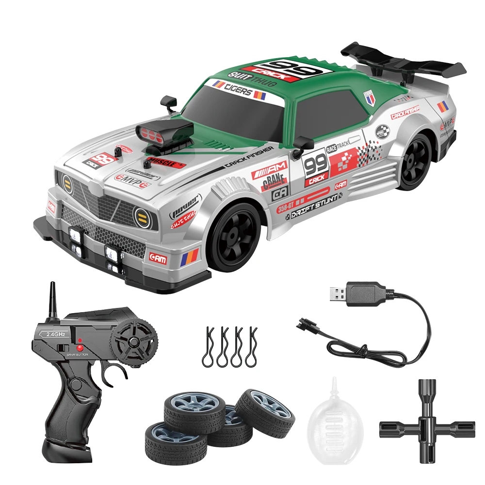 Carro De Corrida De Drift De Alta Velocidade Com Controle Remoto 2.4g