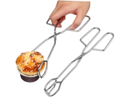 Pinça Para Alimentos Pretyzoom, Multifuncional, Em Aço Inoxidável Resistente Ao Calor, Conjunto Com 2-unidades Para