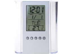 Despertador Digital Lcd, Porta-lápis De Mesa, Organizador, Termômetro, Calendário, Porta-canetas, Organizadores