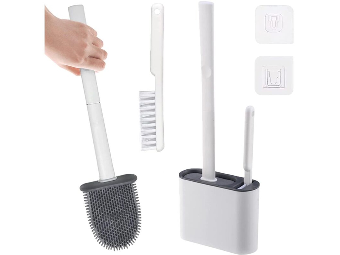 Escova Sanitária, Limpeza Eficaz Sem Riscar, Cerdas Laváveis a 60° C, para Parede Sem Furos, Pequena Incluída AQUAFORGE