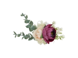 Venda de Rosa Escura com Flores no Cesto em Seda e Plástico LAXISCREED