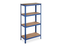 Prateleira de armazenamento com 4 prateleiras azul B2X