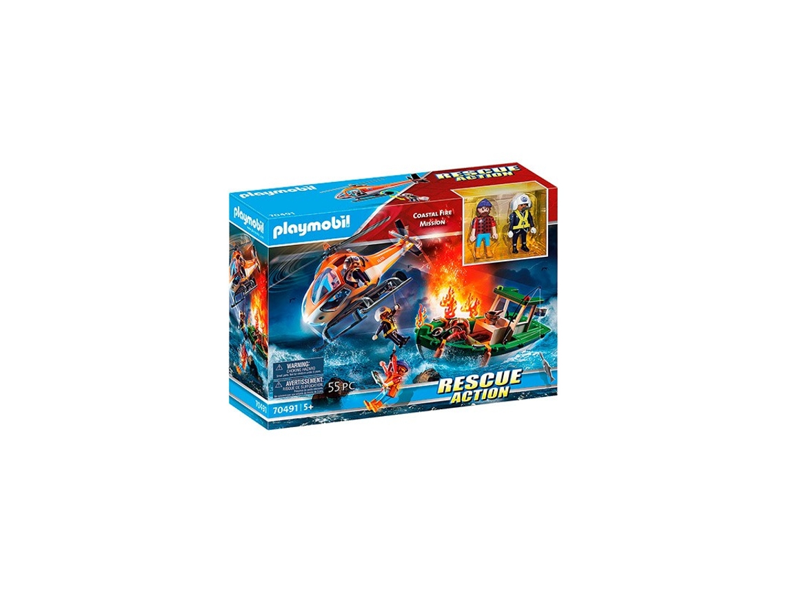 PLAYMOBIL Resgate Barco de salvamento dos bombeiros 70491 Idade