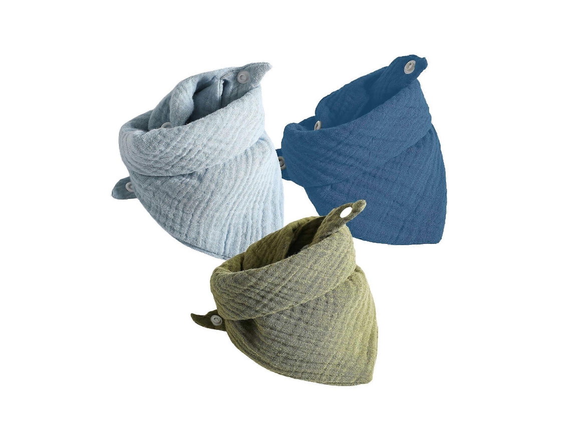 3 Peças Babadores para Alimentação do Bebê, Toalha de Saliva para Lenços Triangulares, Bandana, Berço Macio 6 GIECY