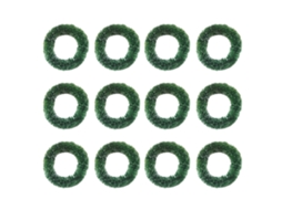 Laxiscreed Pack De 12 Decorações De Natal Verdes Em Anéis Nus De 9,5cm, Ideais Para A Sua Decoração Natalícia