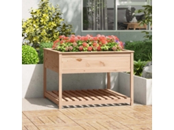 Vidaxl Vaso/floreira Com Prateleira 111,5x111,5x81 Cm Pinho Maciço