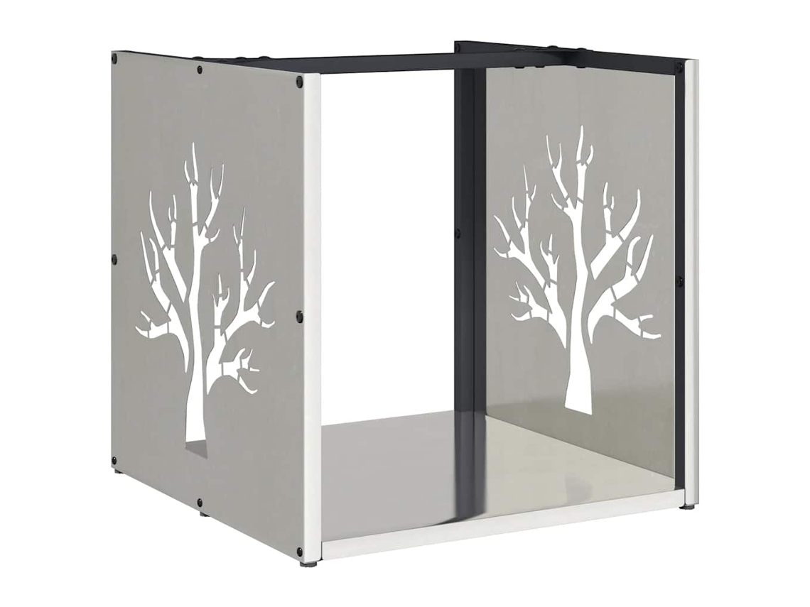 Firewood Rack, Firewood Racks Vidaxl Prateado Aço Inoxidável (n/a)