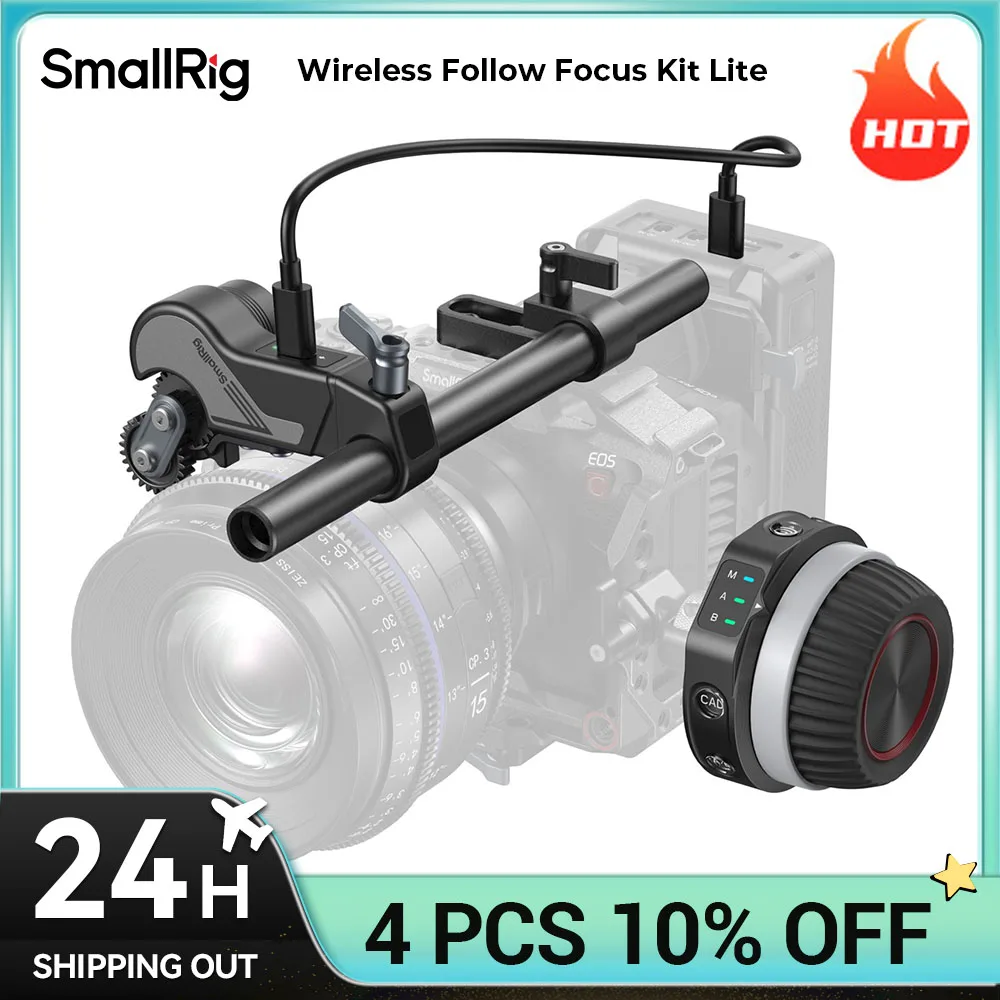 Kit De Foco Seguinte Sem Fio Lite, Foco Preciso E Baixa Latência, 21h De Standby, Para Lentes Zoom, Modelo 4296 (volante)
