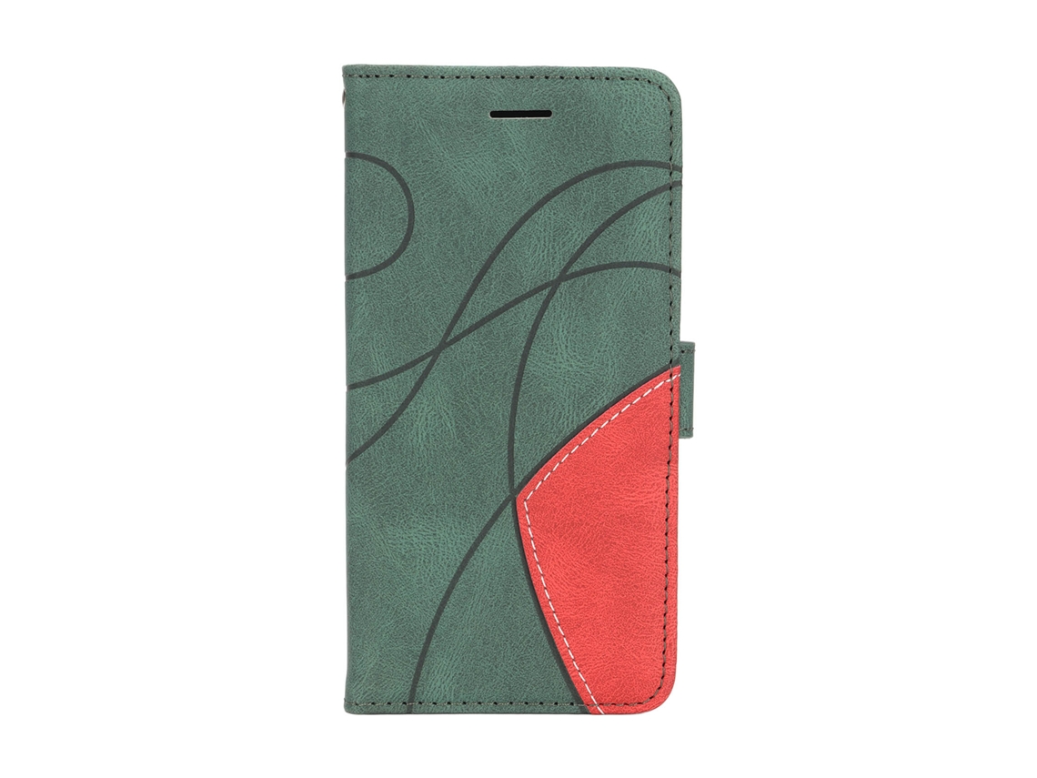 Aetheria capa Carteira Flip para Samsung S22 de Couro Pu com Fechamento Magnético e Suporte Cartões Verde