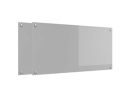Conjunto 2 Backsplash De Vidro Temperado Para Cozinha Vidaxl Cinzento Claro Vidro Temperado