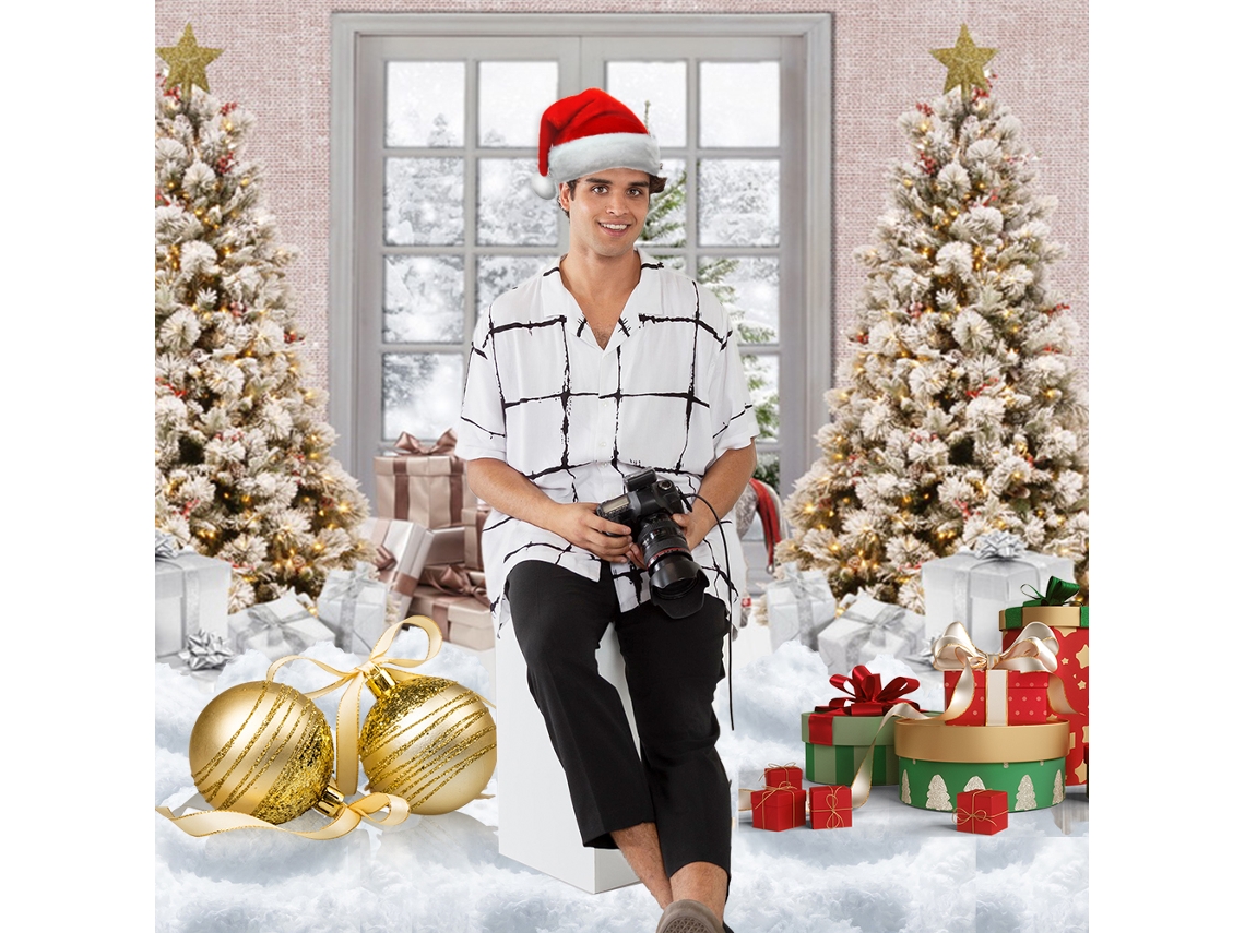 Fondo Navideño Para Fotografia 2.1x1.5m, Fondo De Foto Estudio Para Niños, Retratos Y Decoración De Navidad