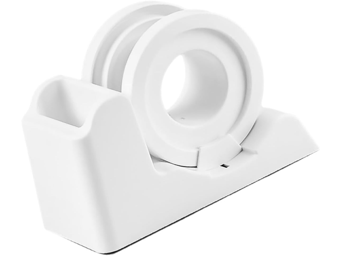 Dispensador de adesivo de mesa Homoyoyo, prático e elegante, em plástico branco, com design moderno, ideal para