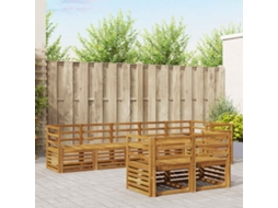 Vidaxl Conjunto De Sofás Para Exterior 8 Unid. Natural Poliéster