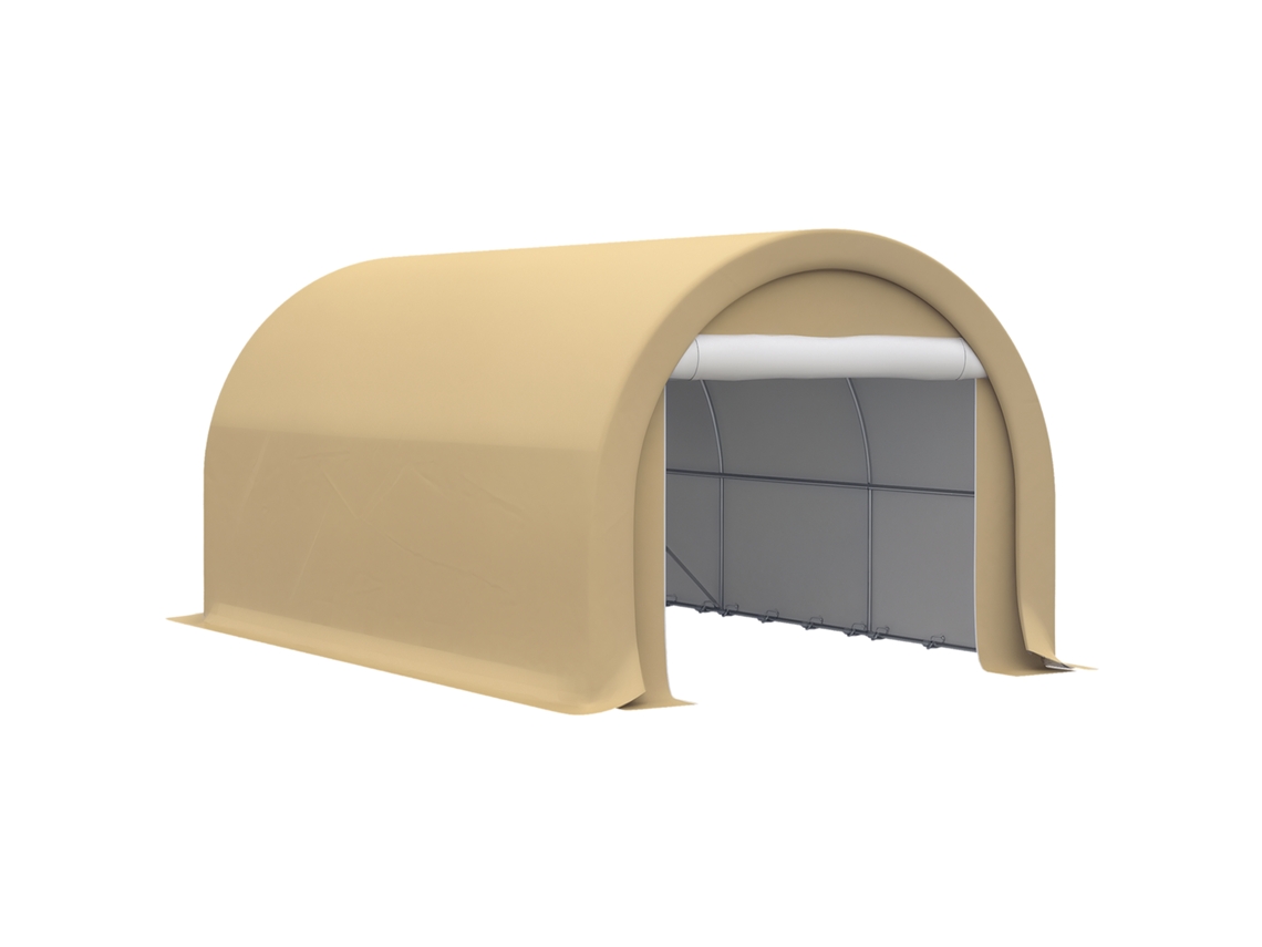 Barraca de Garagem Resistente À Água Proteção Uv Upf 30 + Paredes Laterais Removíveis 5 X 3 M Bege Ge