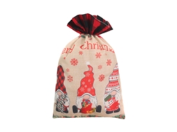 Check Decorativo Natal Linho Embalagem Portátil