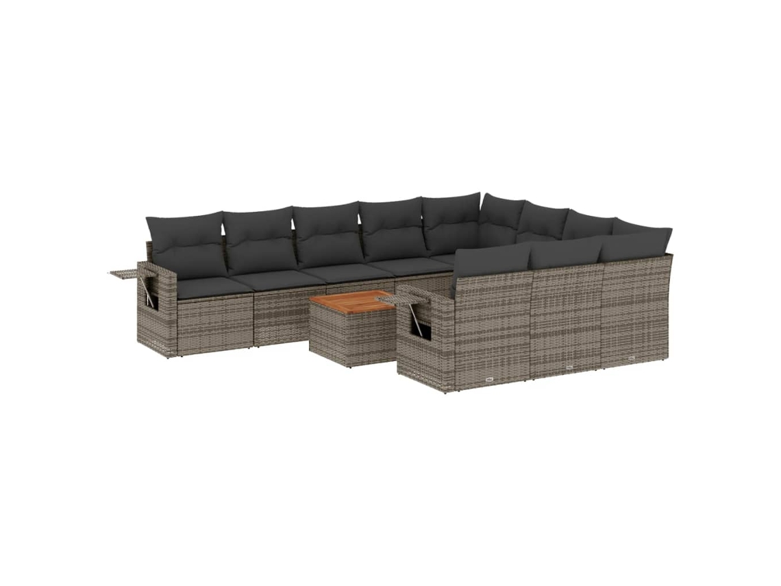 Garden Sofa Set, Garden Sofa Sets Vidaxl Preto Rattan / Vime (n/a)