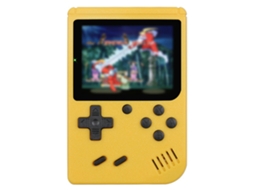 Console Portátil Retrô com 800 Títulos Clássicos, Tela de 3 Polegadas, Amarela AQUAFORGE
