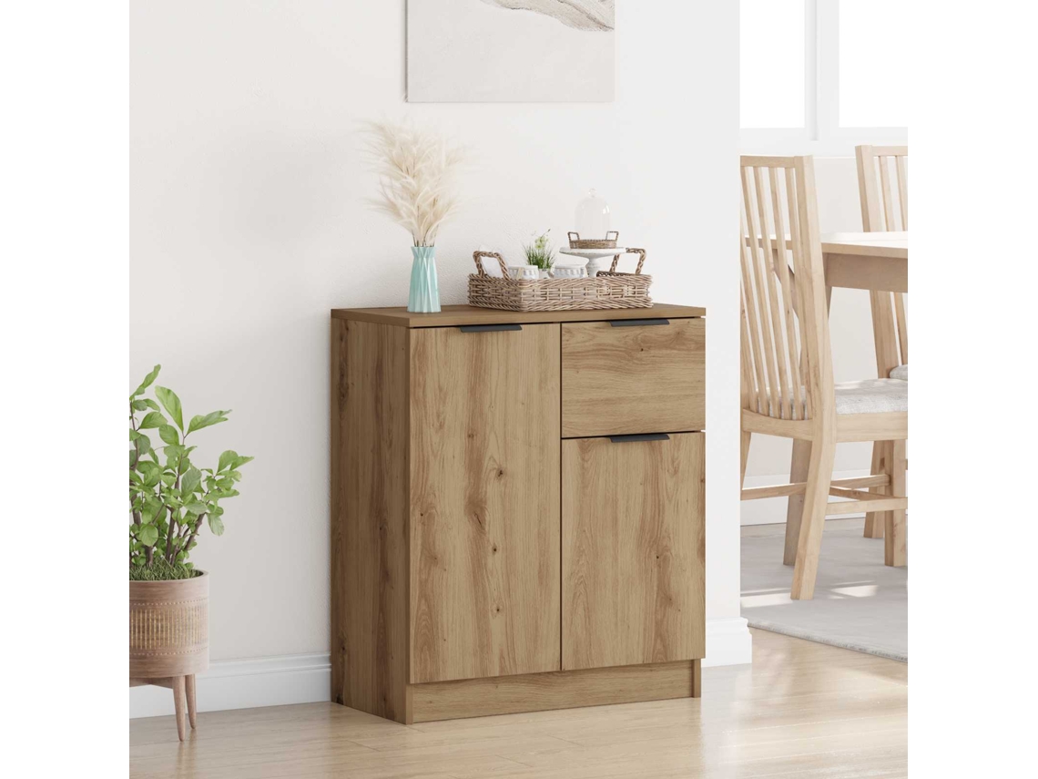 Vidaxl Buffet Carvalho Artesanal 60 X 30 X 70 Cm Derivados De Madeira